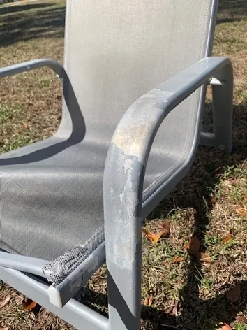 Sling chair before restoration